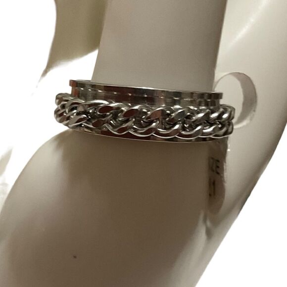 Mens Stainless Spinner Band - Picture 2 of 7